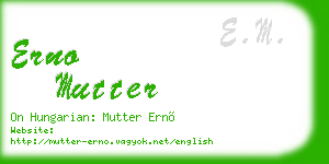 erno mutter business card