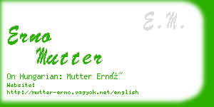 erno mutter business card